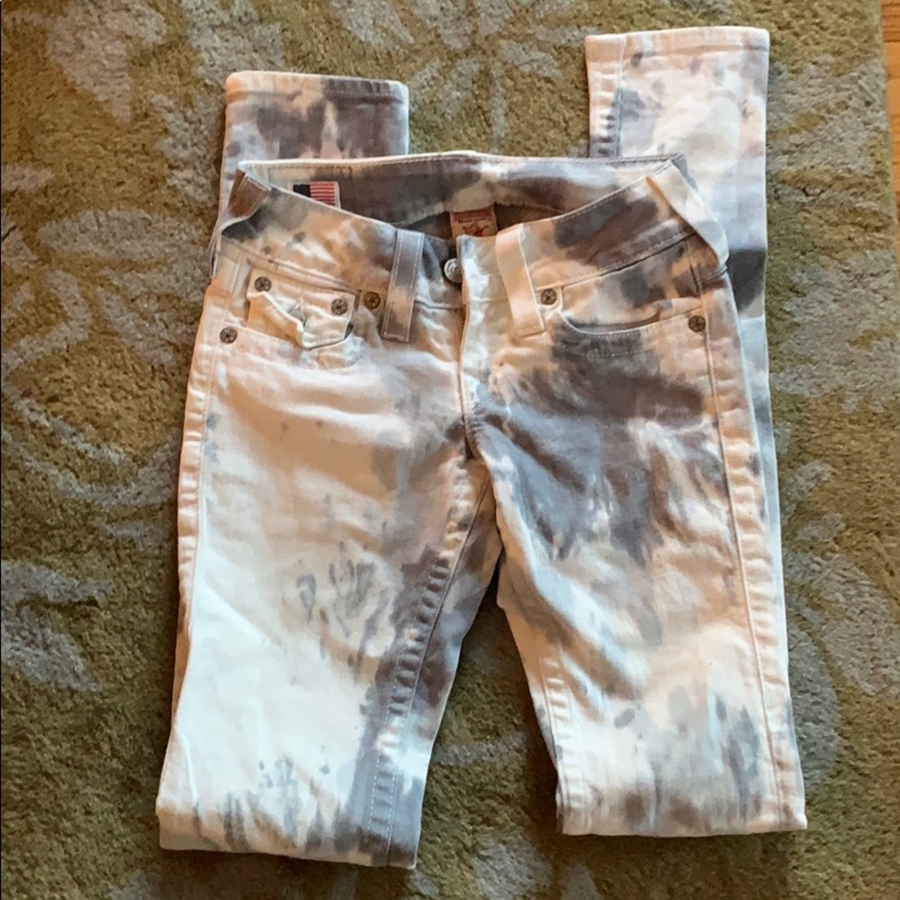 HP💕True Religion Acid Washed Skinny Jeans Size 25